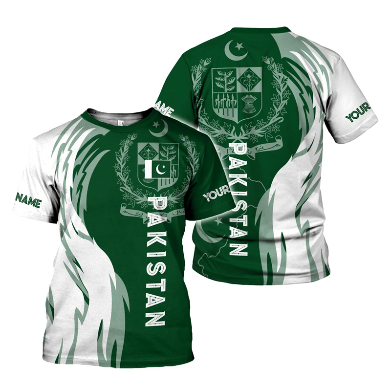 Pakistan Flag 3D Print Men's T - огляд і ціна Summer Clothing Pakistan