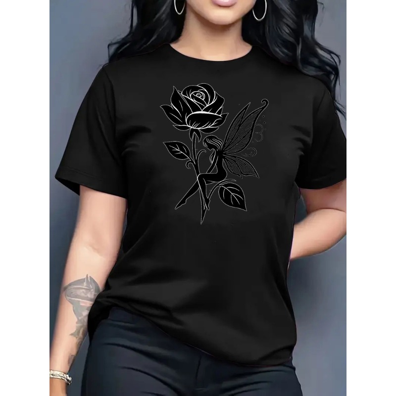 Women's T-shirt Rose Fairy Art - огляд і ціна Summer Rose Clothing