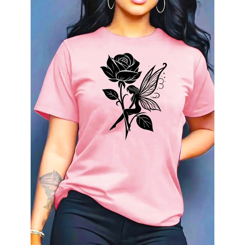 Women's T-shirt Rose Fairy Art - огляд і ціна Summer Rose Clothing