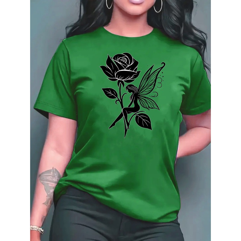 Women's T-shirt Rose Fairy Art - огляд і ціна Summer Rose Clothing