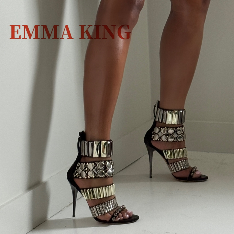 Black Embellished Ankle Strap  - огляд і ціна Summer Closet