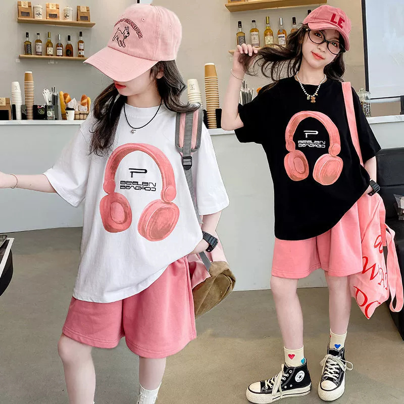 Summer Girls T-Shirts Sets New - огляд і ціна Summer Clothing Teen Girls
