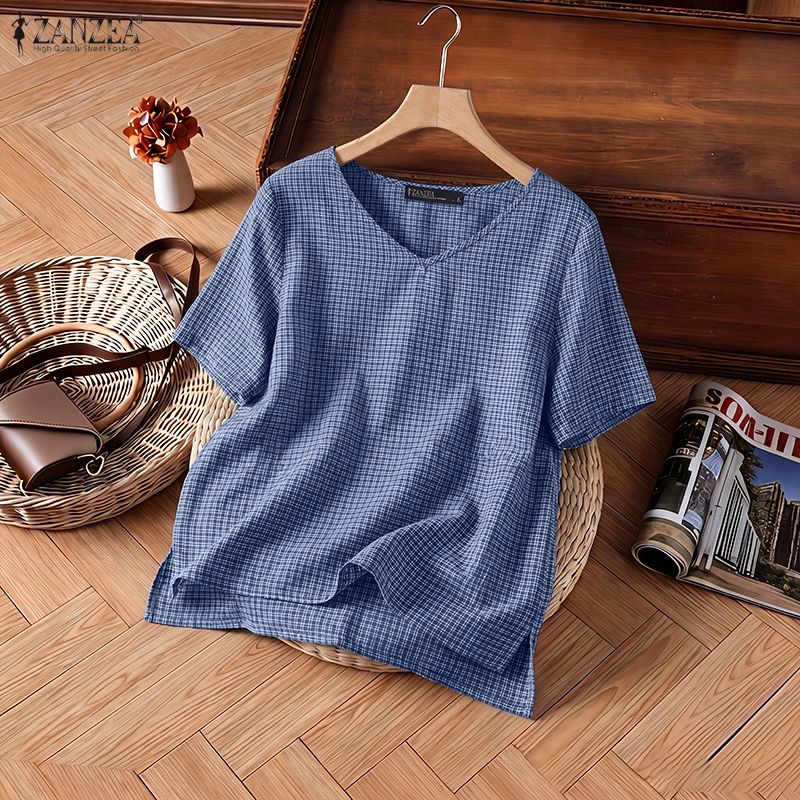 Woman Summer Short Sleeve Plai - огляд і ціна Summer Clothing Wear