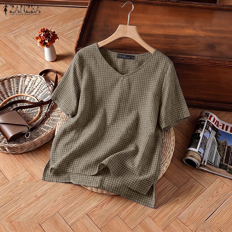 Woman Summer Short Sleeve Plai - огляд і ціна Summer Clothing Wear
