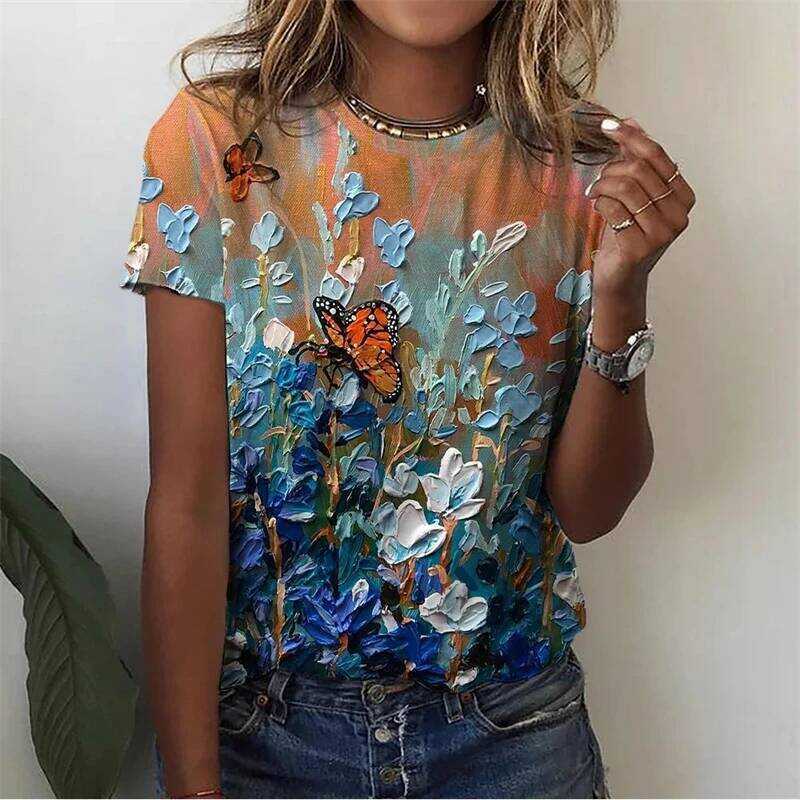 Women's T‑shirt Gradient Rose  - огляд і ціна Summer Rose Clothing