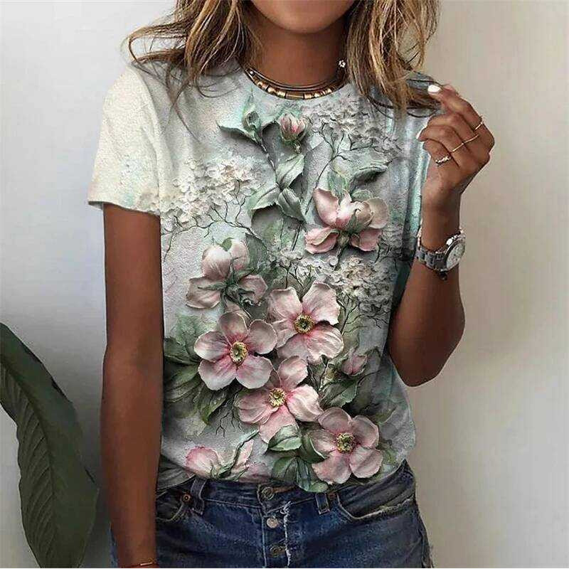 Women's T‑shirt Gradient Rose  - огляд і ціна Summer Rose Clothing