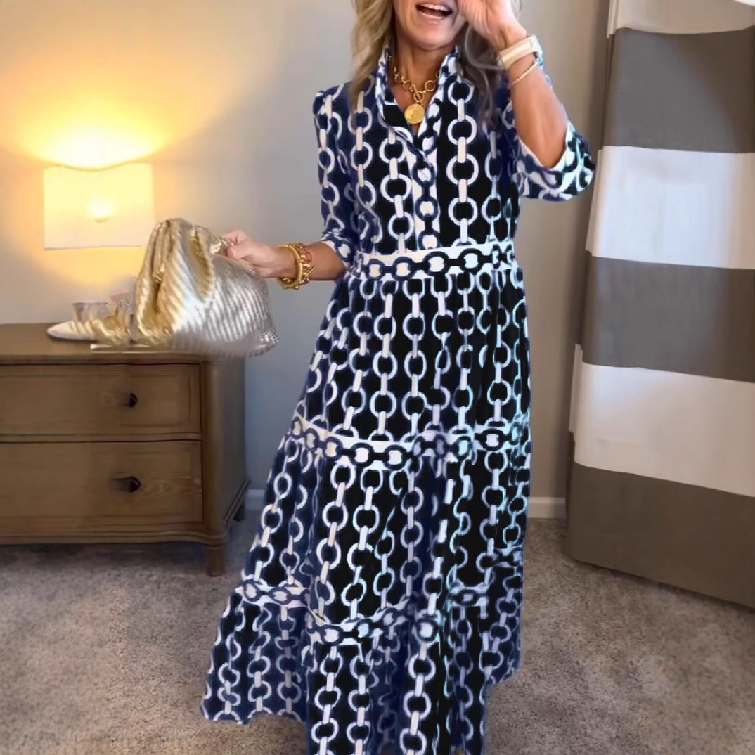 Geometric Print Long Dress Sum - огляд і ціна Summer Clothing Amazon