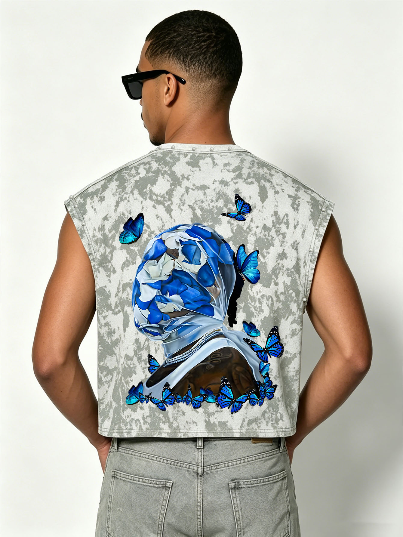 Men Tie Dye Sleeveless Tank To - огляд і ціна Summer Rose Clothing