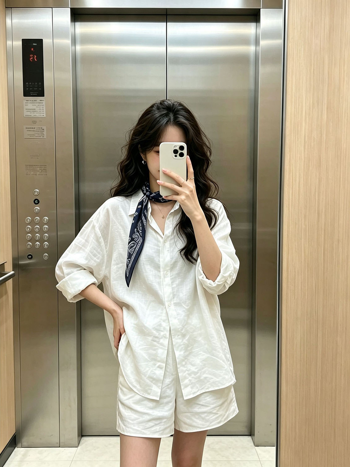 White Korean Style Shirt Elast - огляд і ціна Summer Clothing Old Money