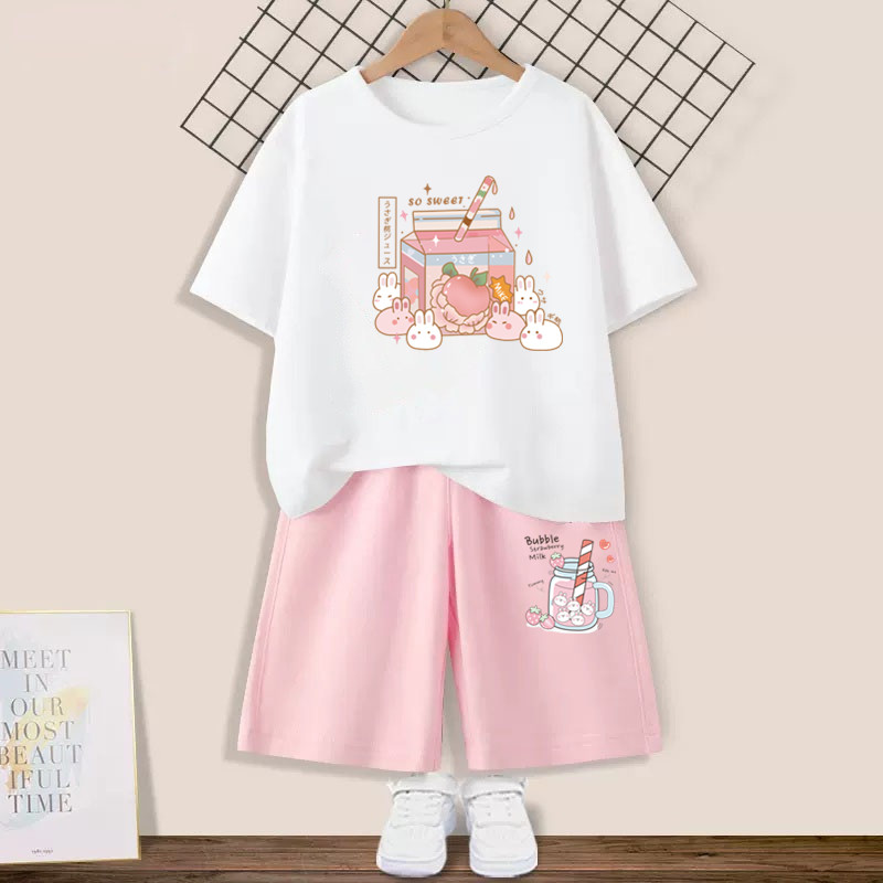 Summer Kids Girls 2Pcs Outfit  - огляд і ціна Summer Clothing Teen Girls