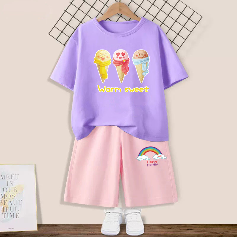 Summer Kids Girls 2Pcs Outfit  - огляд і ціна Summer Clothing Teen Girls