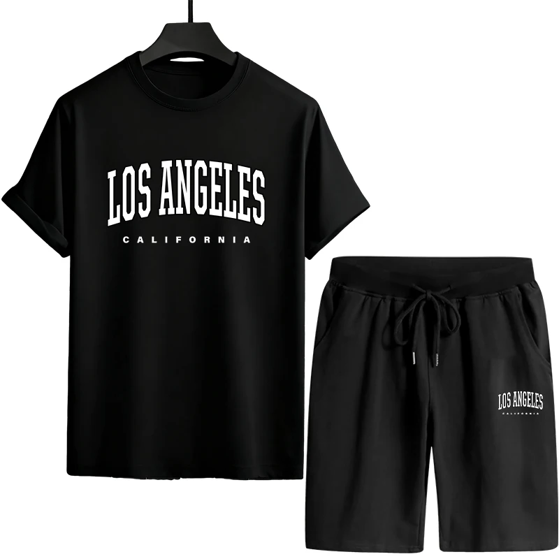 Mens T-shirt Tracksuit Print C - огляд і ціна Summer Clothing Wear