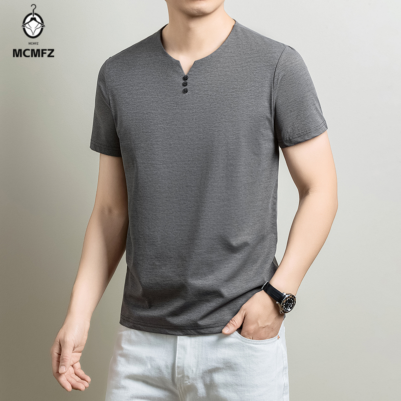 Mens Basic Henley T Shirt Comf - огляд і ціна Summer Clothing Line