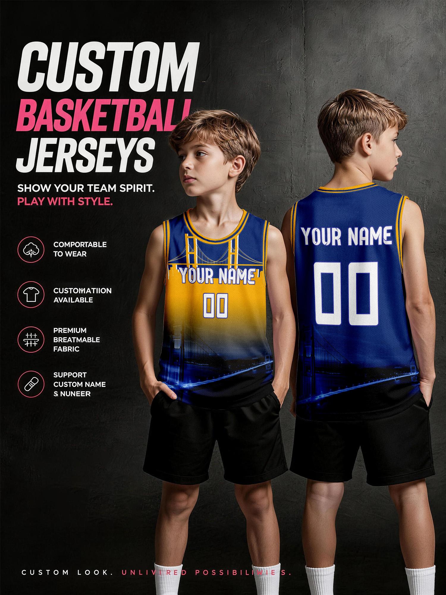 Kids Custom Gradient Basketbal - огляд і ціна Tank Top Breathable