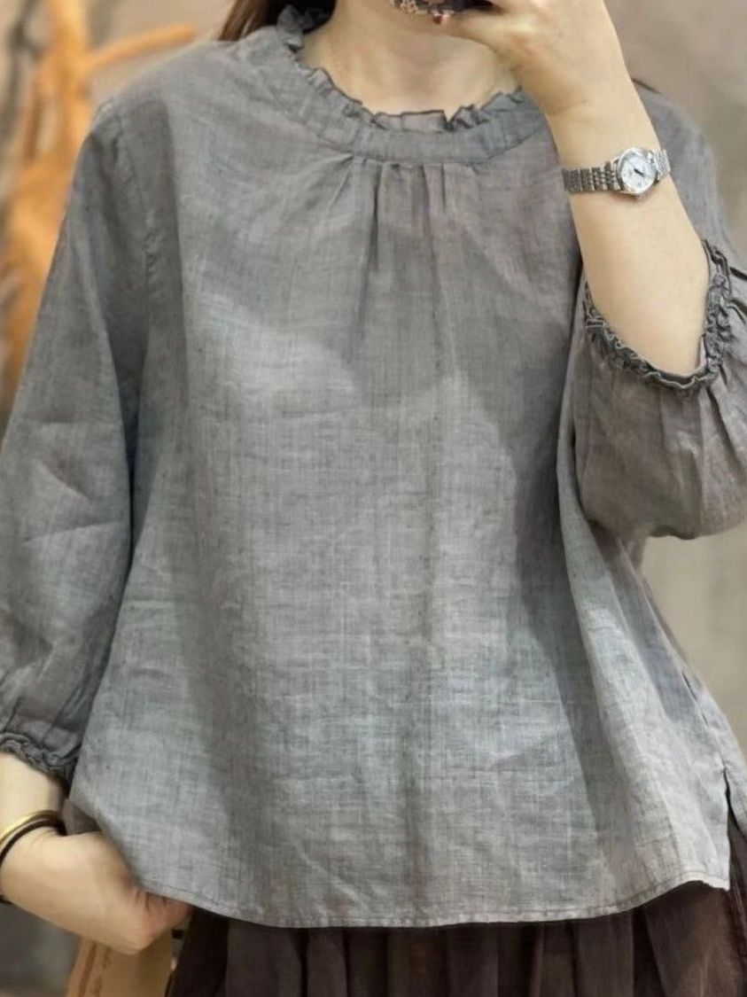 Elegant Cotton Linen Nine-Quar - огляд і ціна Summer Clothing Old Money