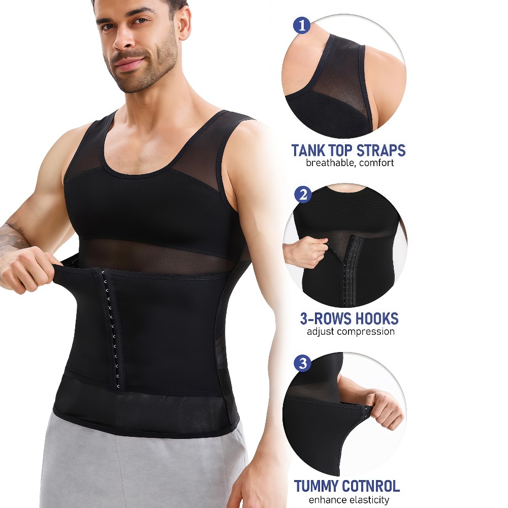 Men's Button Adjustable Shapew - огляд і ціна Tank Top Breathable