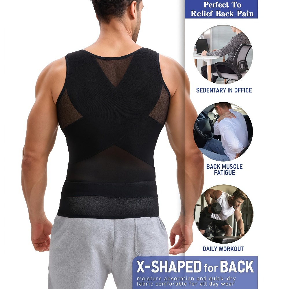 Men's Button Adjustable Shapew - огляд і ціна Tank Top Breathable